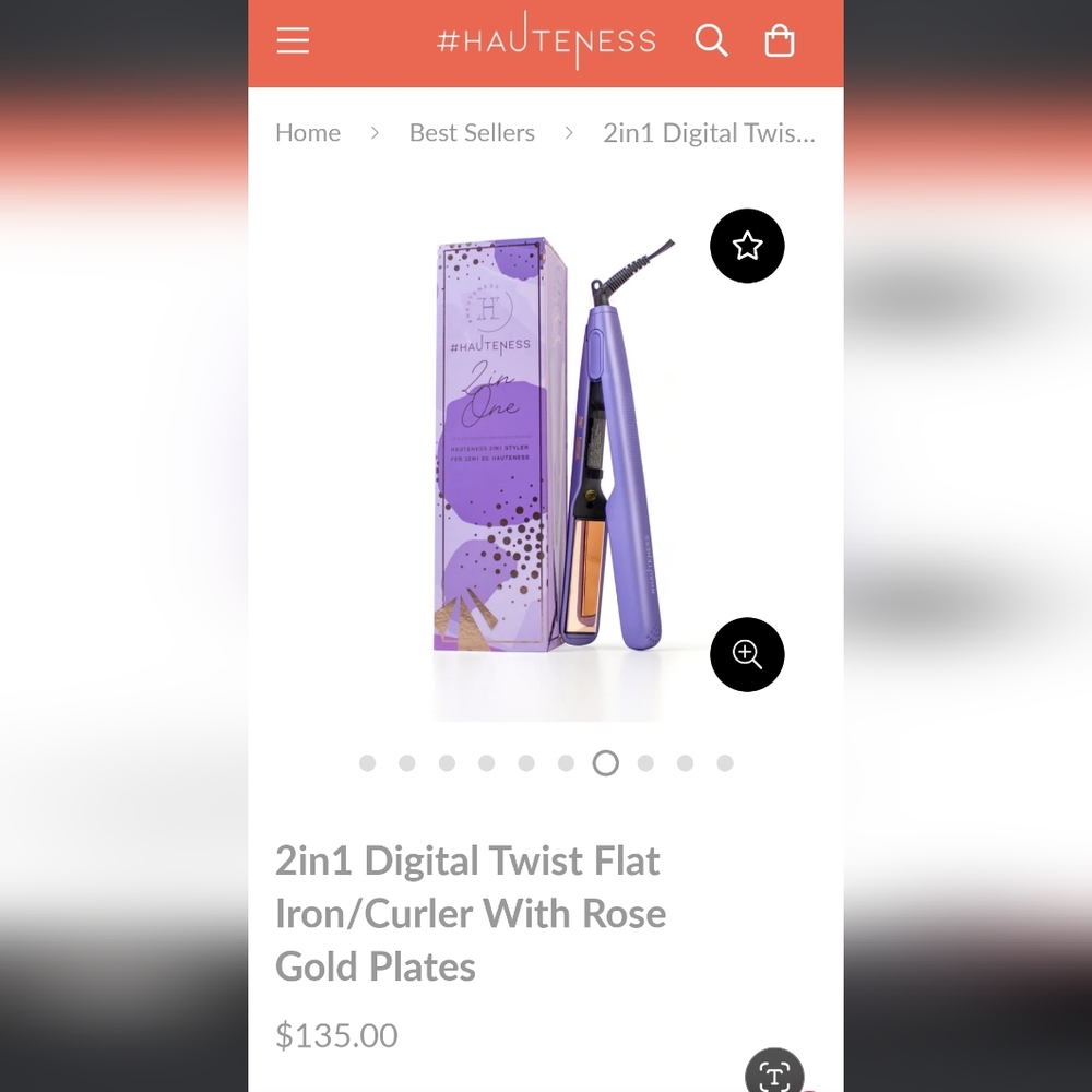 Hauteness 2 in 1 straightener and curler